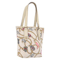 GUCCI Tote Bag Satin White Gold 153361 Auth ep16297