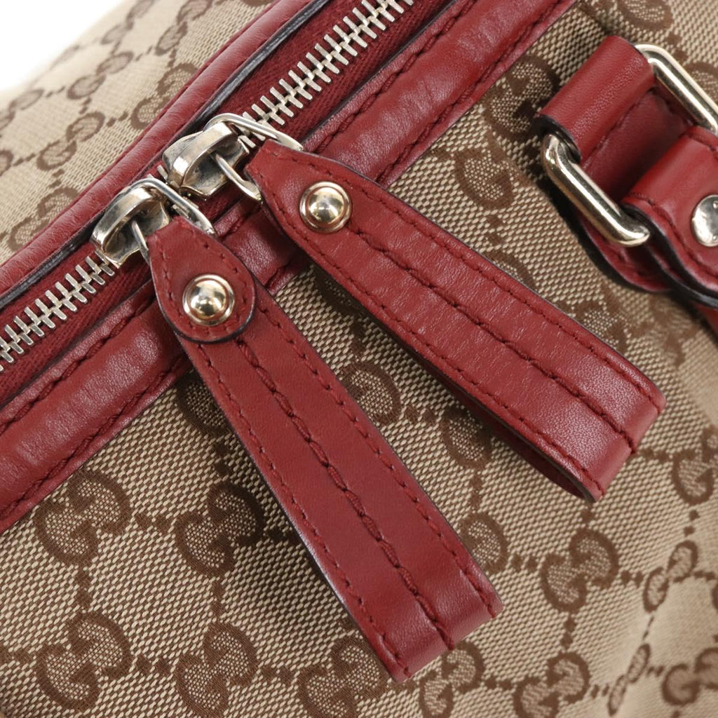 GUCCI GG Canvas Hand Bag 2way Beige Gold 247902 Auth ep16348V