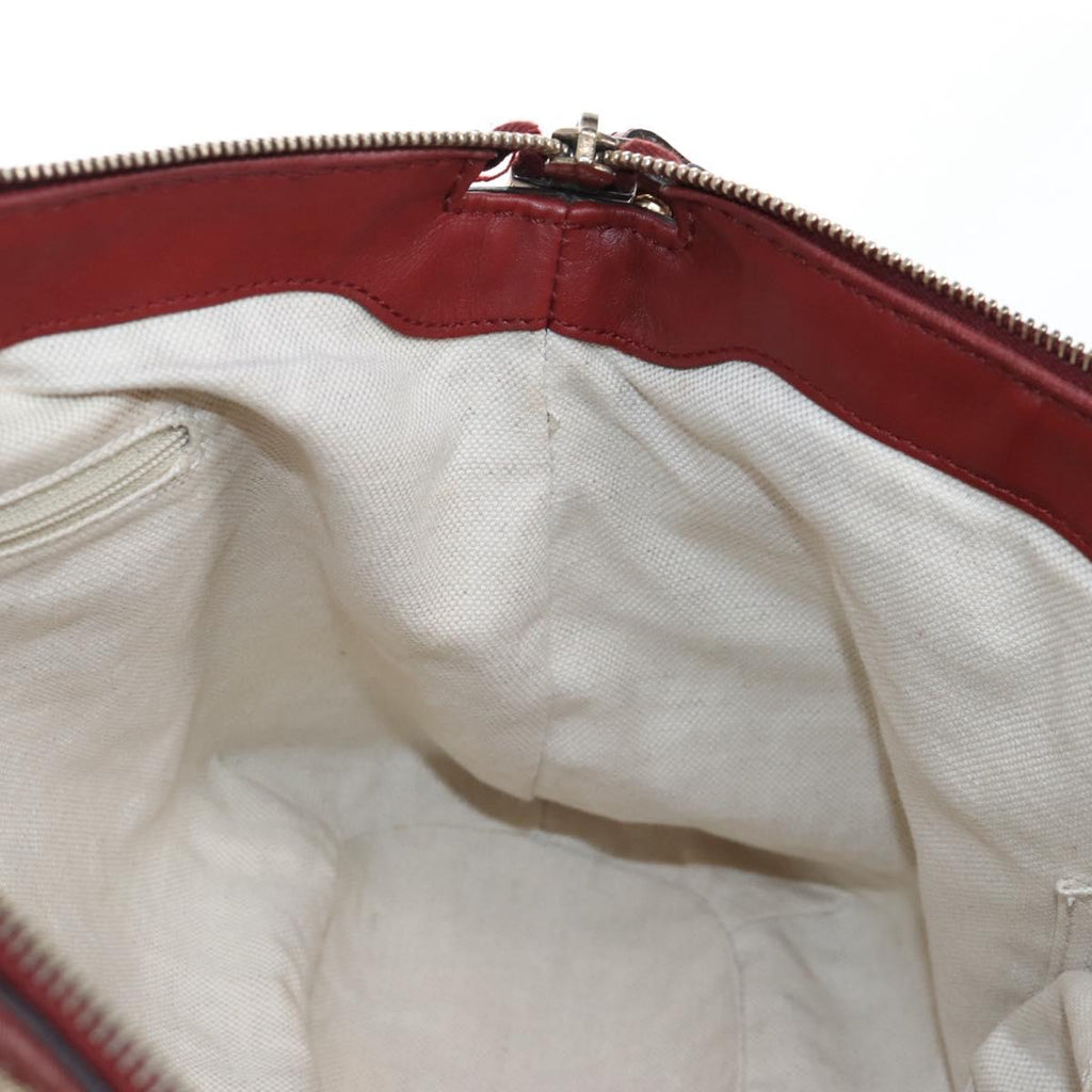 GUCCI GG Canvas Hand Bag 2way Beige Gold 247902 Auth ep16348V