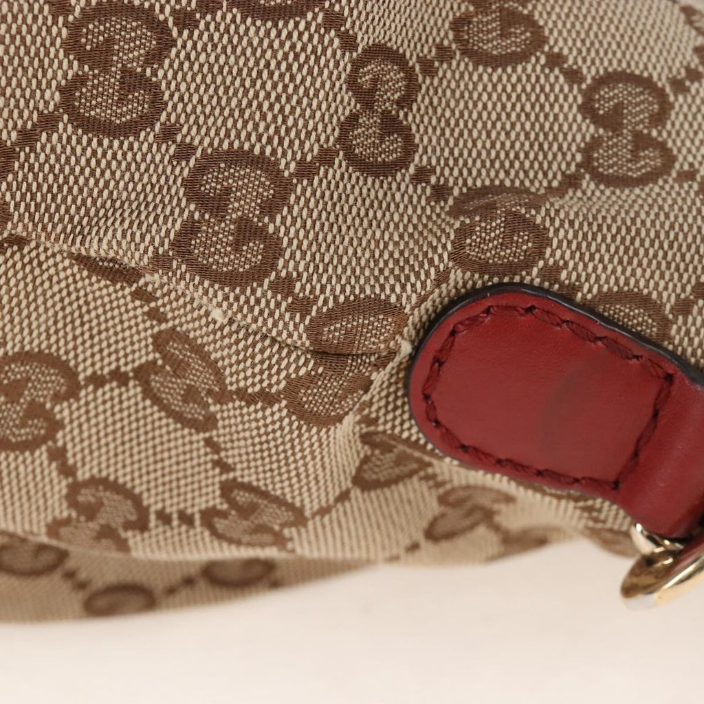 GUCCI GG Canvas Hand Bag 2way Beige Gold 247902 Auth ep16348V