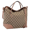 GUCCI GG Canvas Hand Bag 2way Beige Gold 353120 Auth ep16353