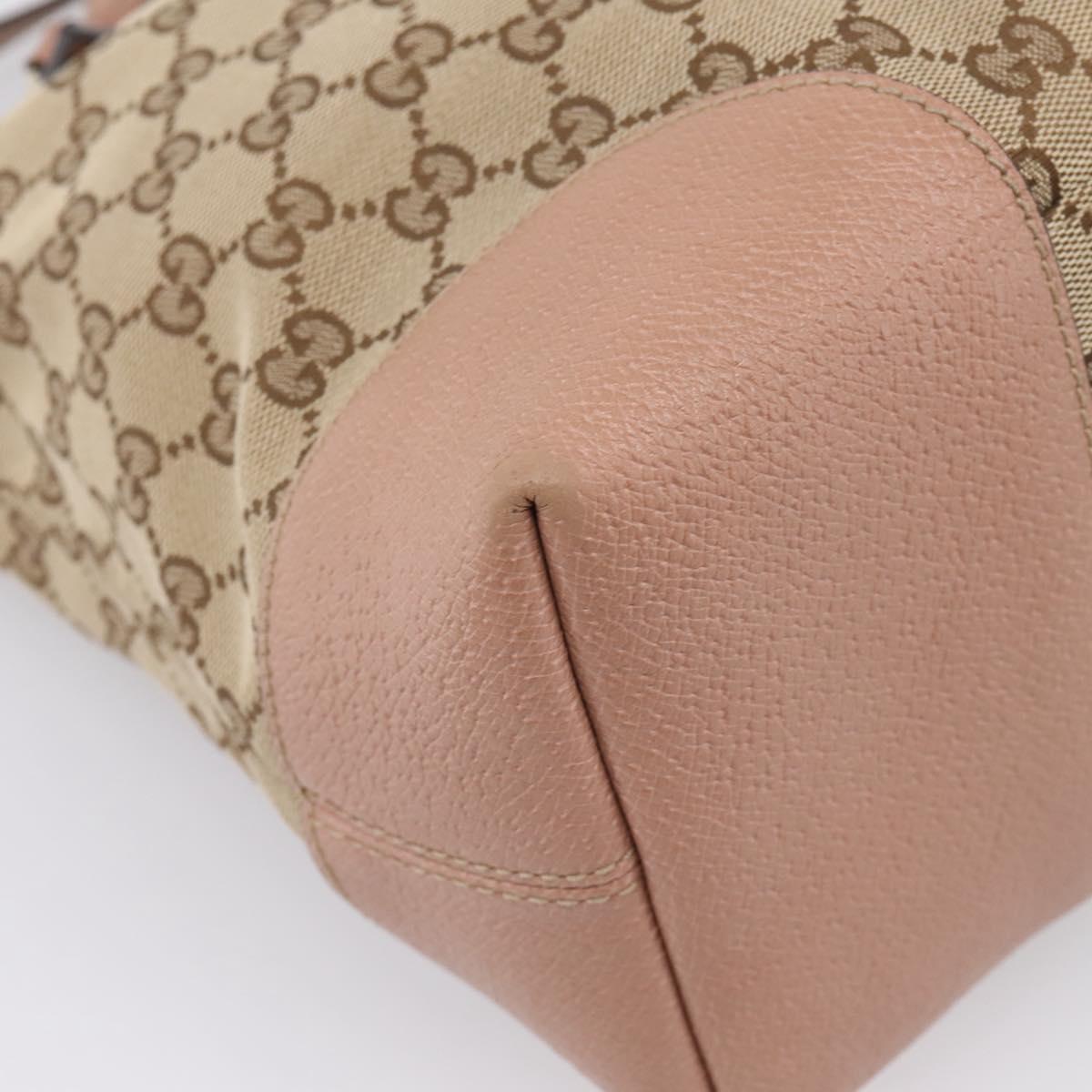 GUCCI GG Canvas Hand Bag 2way Beige Gold 353120 Auth ep16353