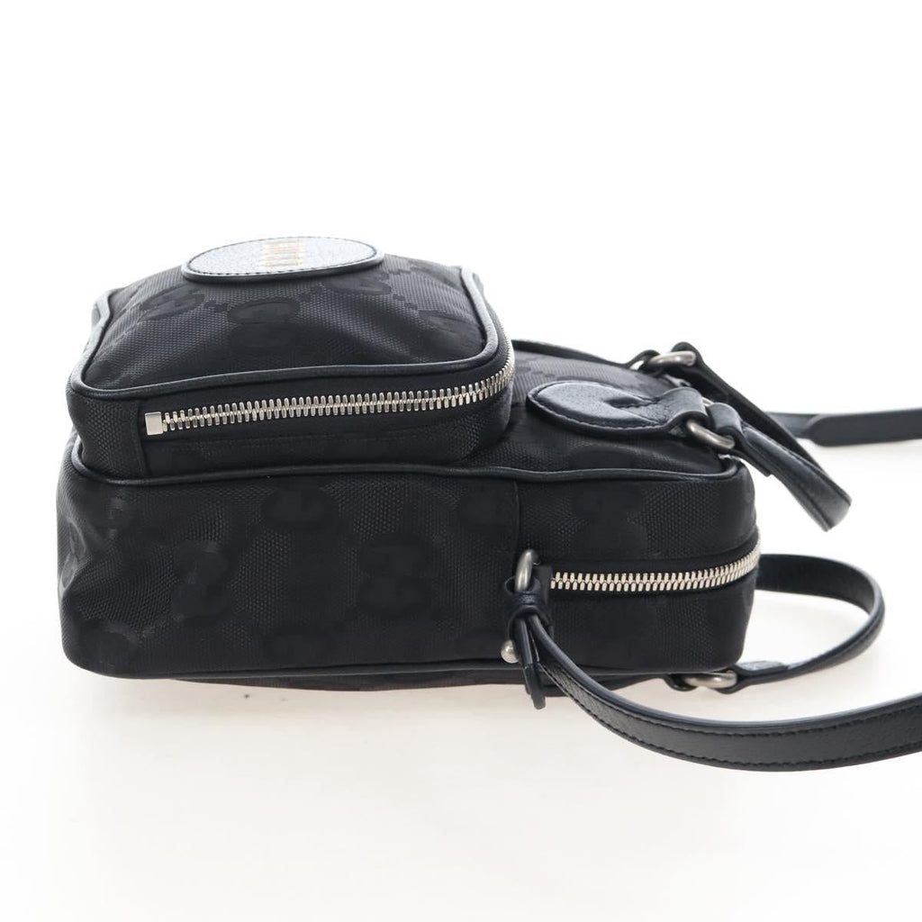 GUCCI GG Canvas Off The Grid Bag Nylon Black Silver 625850 Auth ep16445V
