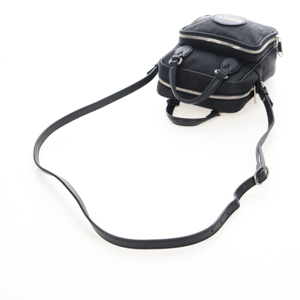 GUCCI GG Canvas Off The Grid Bag Nylon Black Silver 625850 Auth ep16445V
