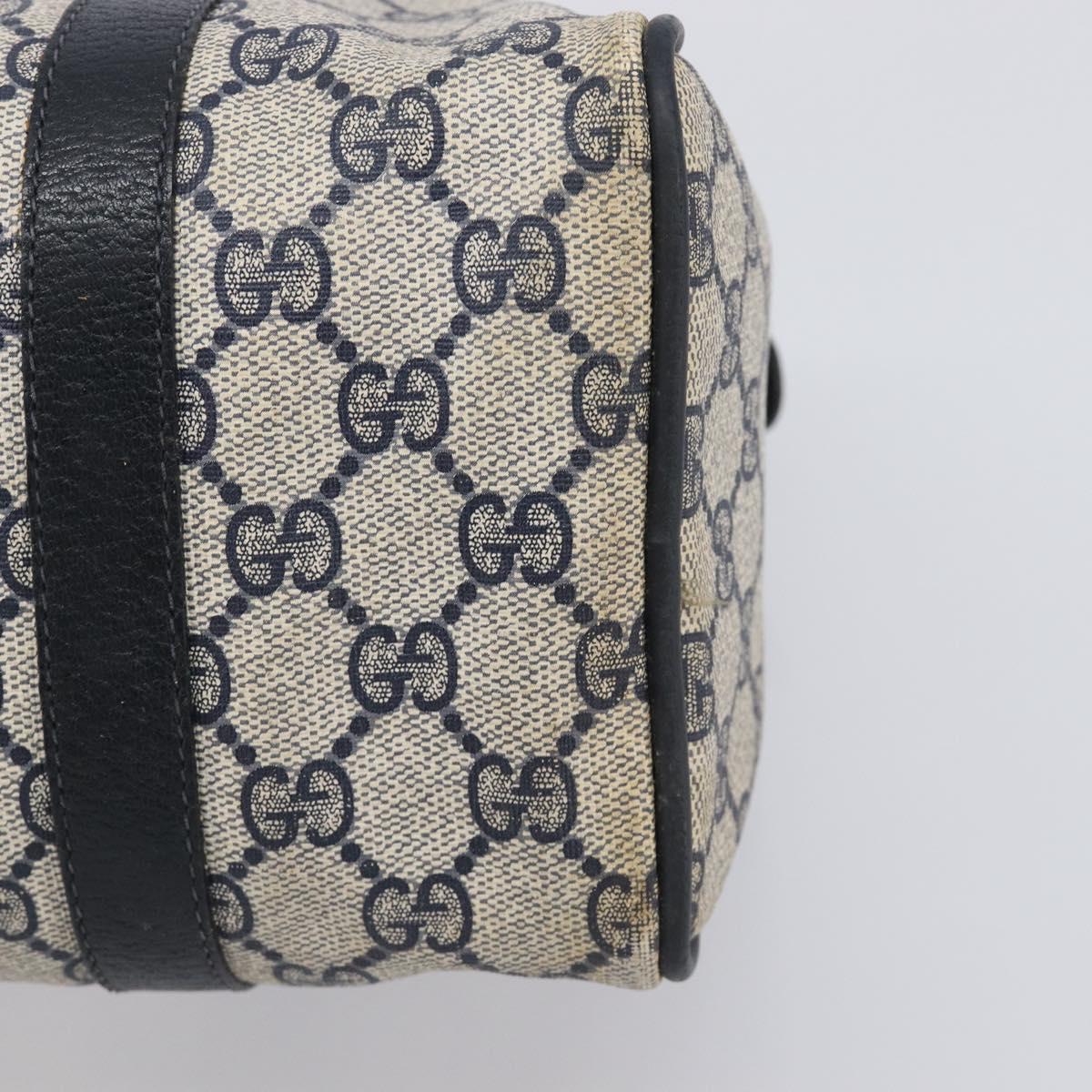 GUCCI GG Canvas Sherry Line Hand Bag Navy Gold 39 012 3841 Auth ep16475