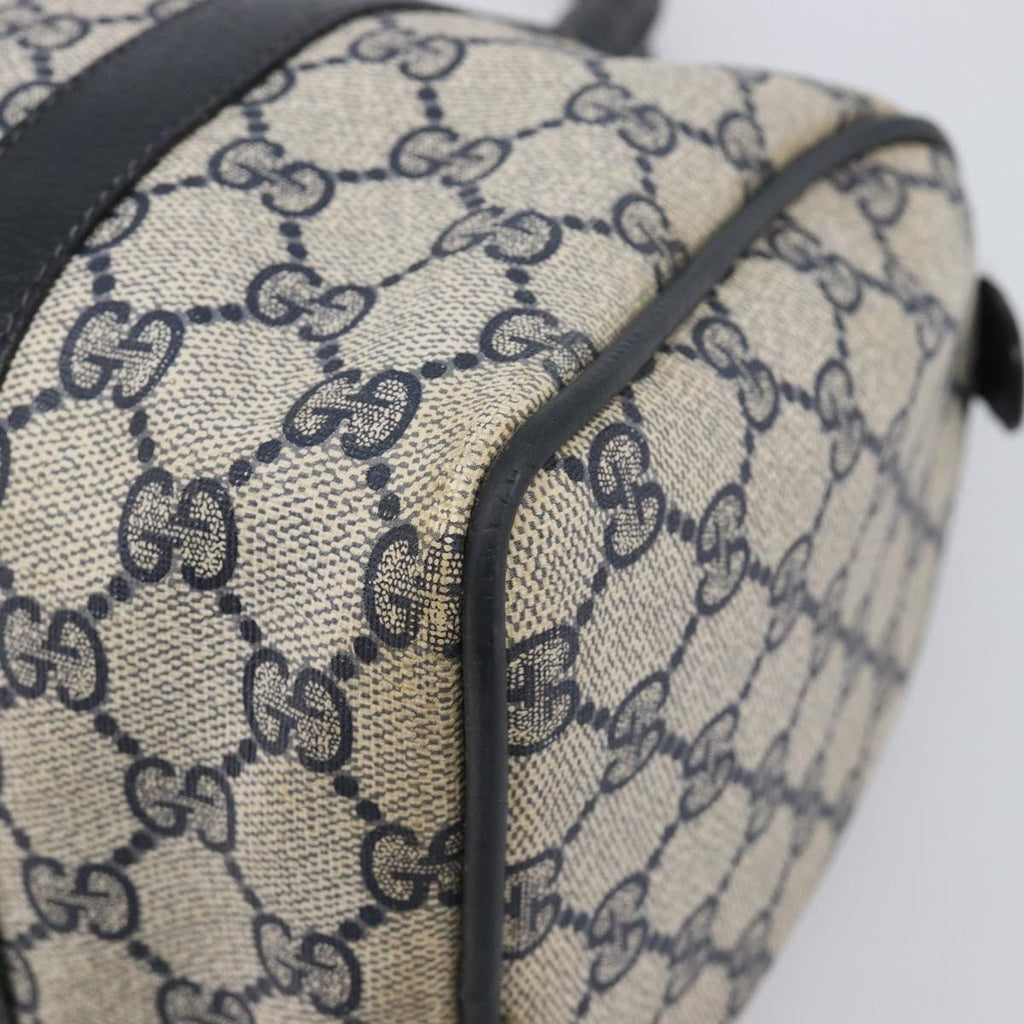 GUCCI GG Canvas Sherry Line Hand Bag Navy Gold 39 012 3841 Auth ep16475