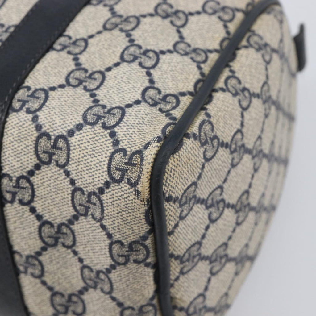 GUCCI GG Canvas Sherry Line Hand Bag Navy Gold 39 012 3841 Auth ep16475