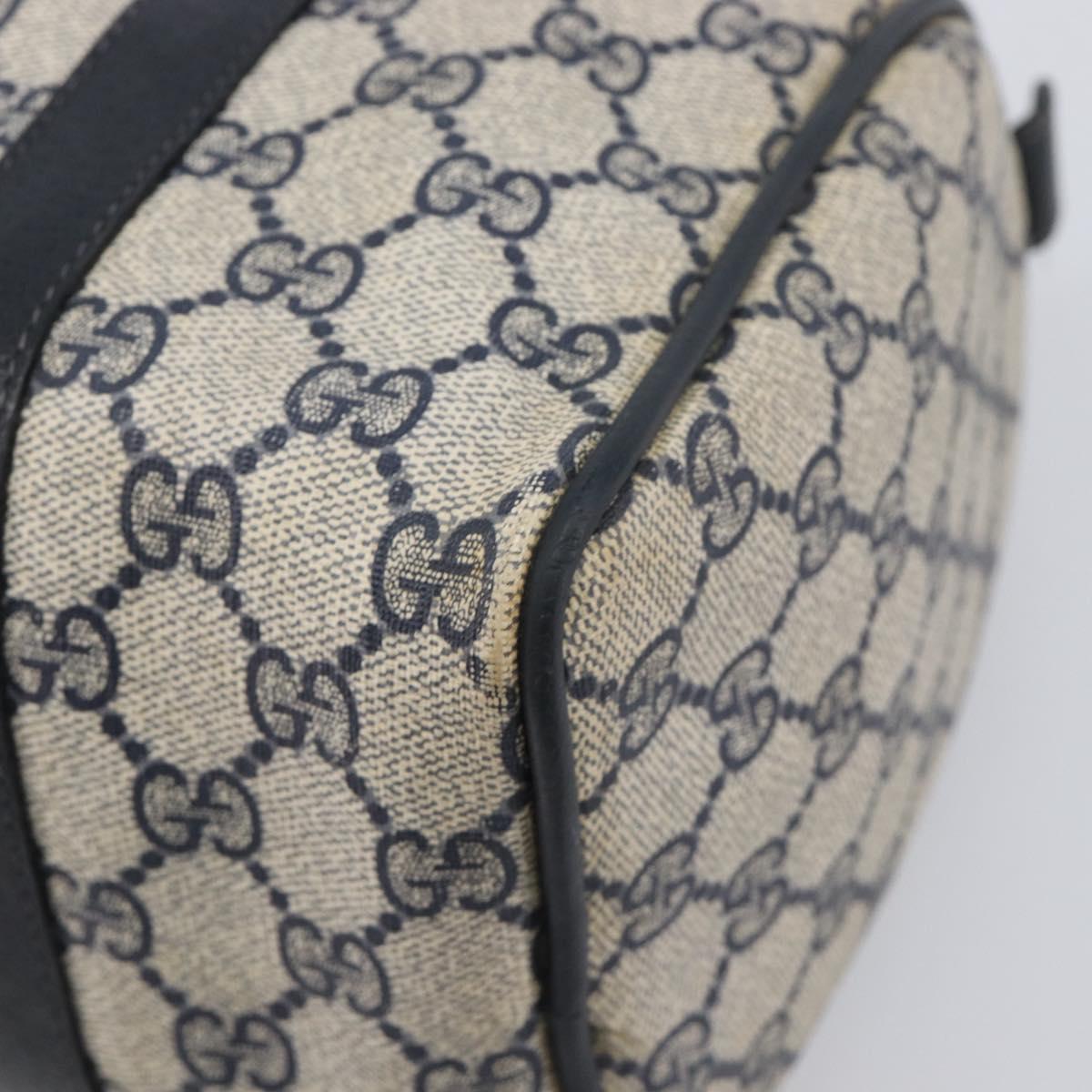 GUCCI GG Canvas Sherry Line Hand Bag Navy Gold 39 012 3841 Auth ep16475