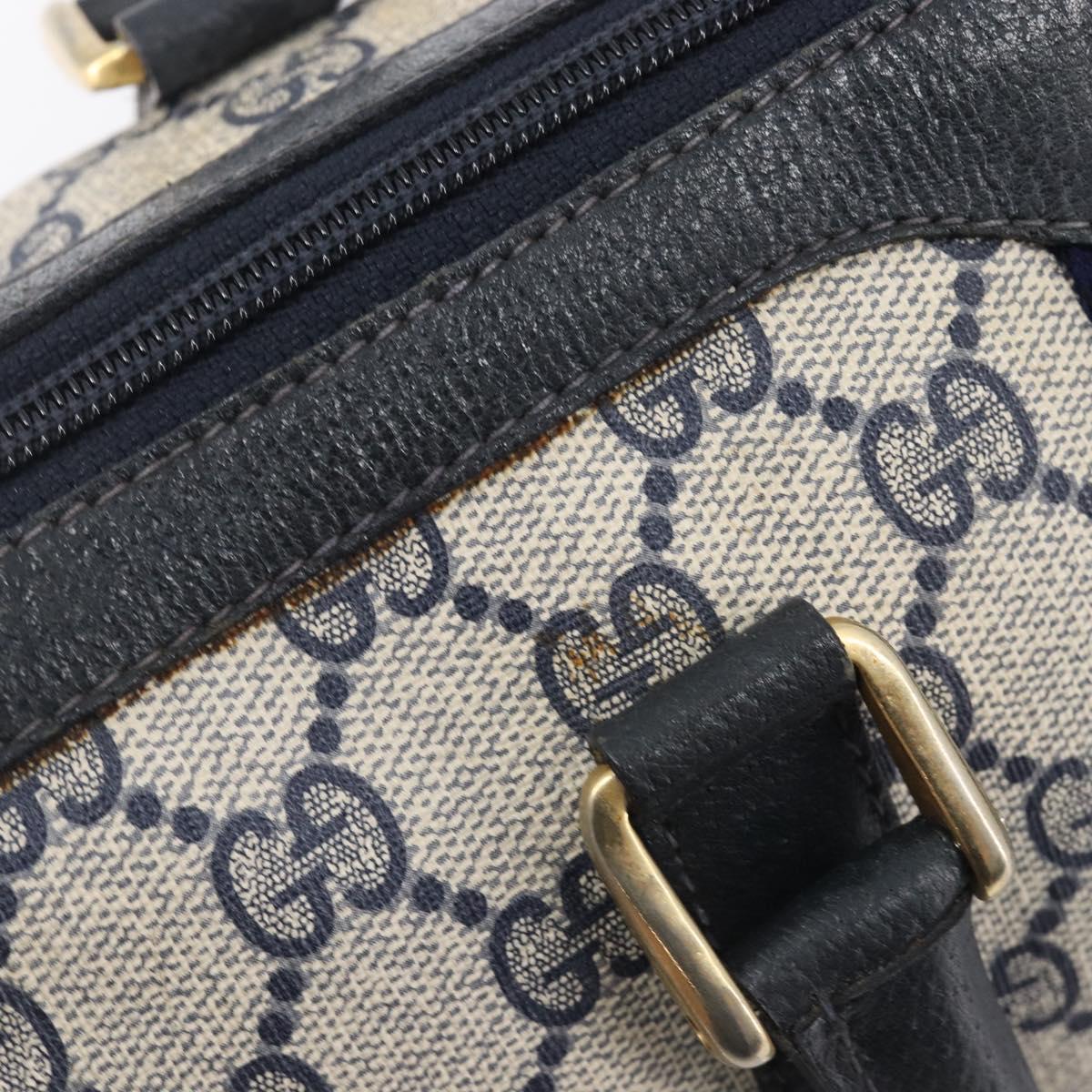 GUCCI GG Canvas Sherry Line Hand Bag Navy Gold 39 012 3841 Auth ep16475