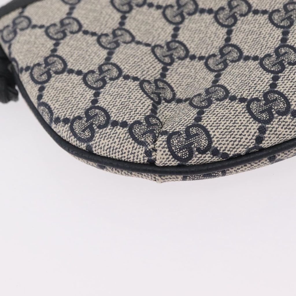 GUCCI GG Supreme Shoulder Bag PVC Navy Gold 378 02 020 Auth ep16478