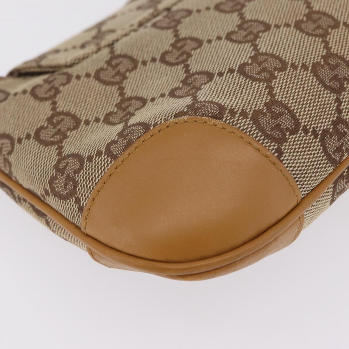 GUCCI GG Canvas Bamboo Jackie Hand Bag Beige Gold Tone 005 0811 Auth ep16573V