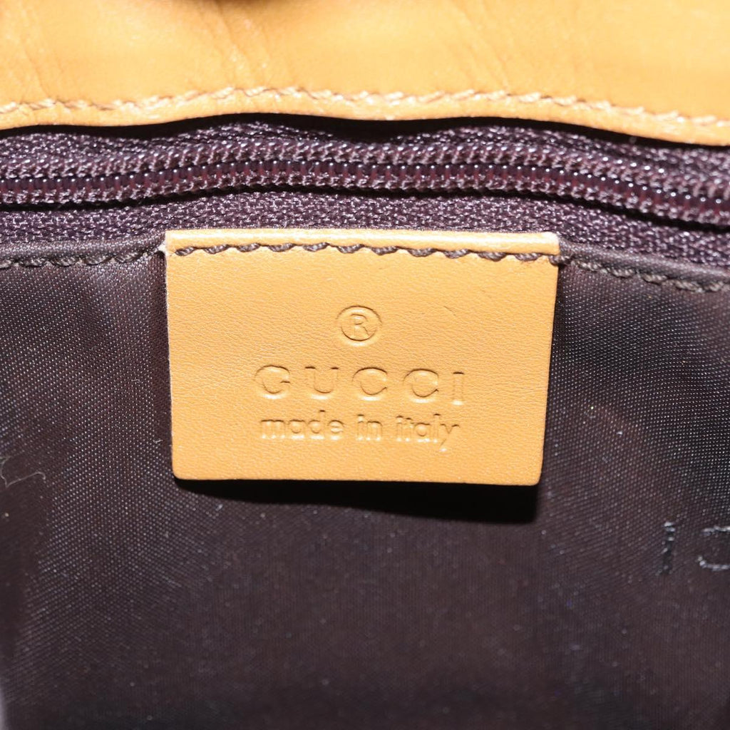 GUCCI GG Canvas Bamboo Jackie Hand Bag Beige Gold Tone 005 0811 Auth ep16573V
