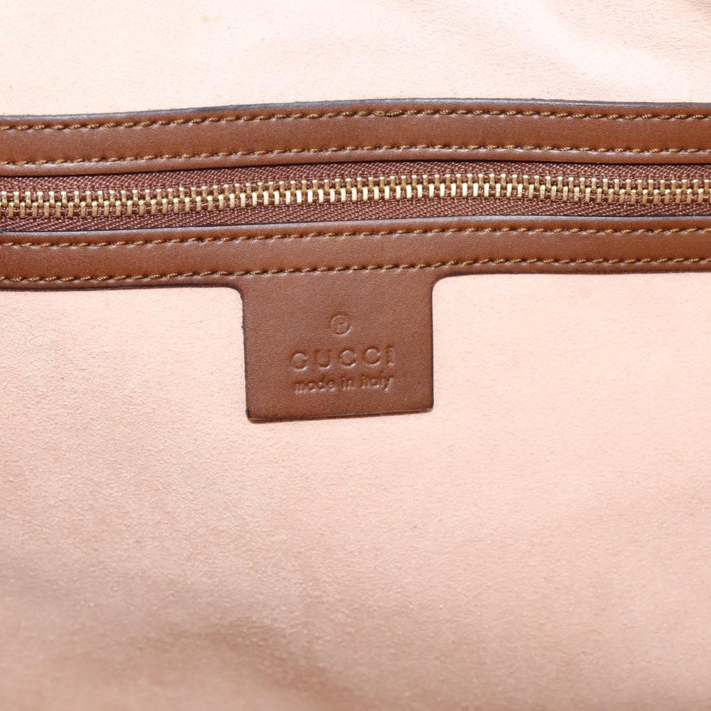 GUCCI GG Supreme Hand Bag PVC 2way Beige Gold Tone 453705 Auth ep16574M