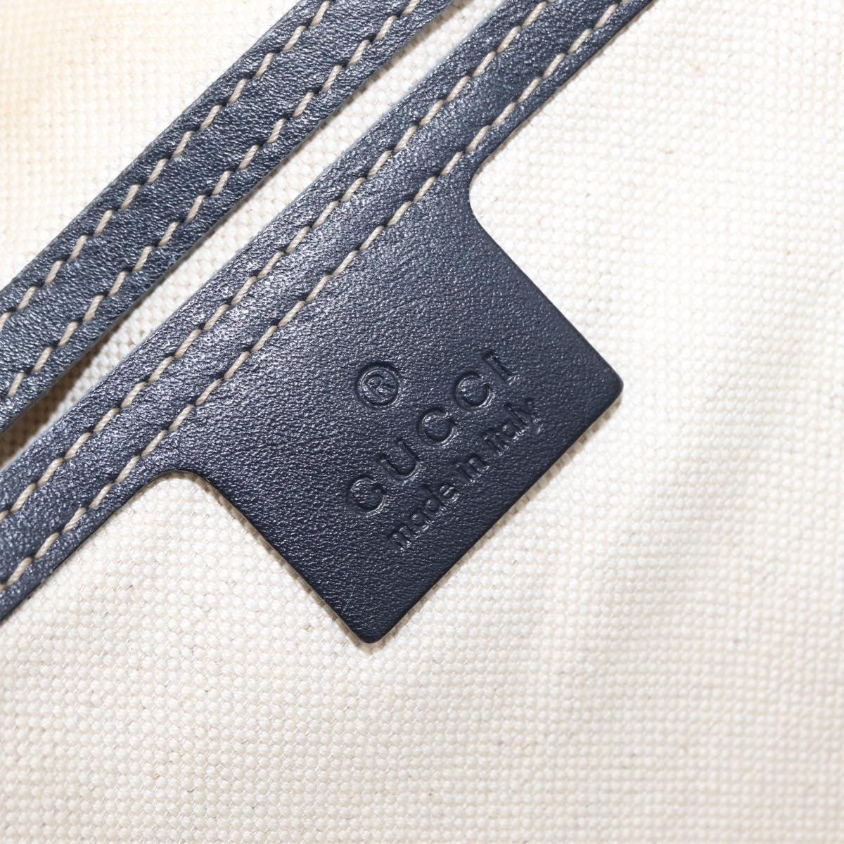 GUCCI GG Supreme Tote Bag PVC Navy Silver 223668 Auth ep16593A