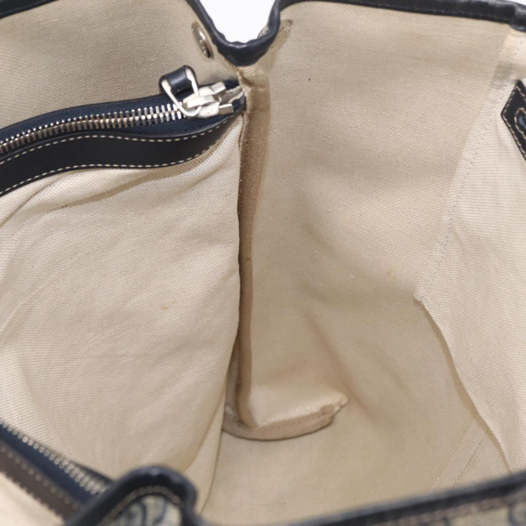 GUCCI GG Supreme Tote Bag PVC Navy Silver 223668 Auth ep16593A