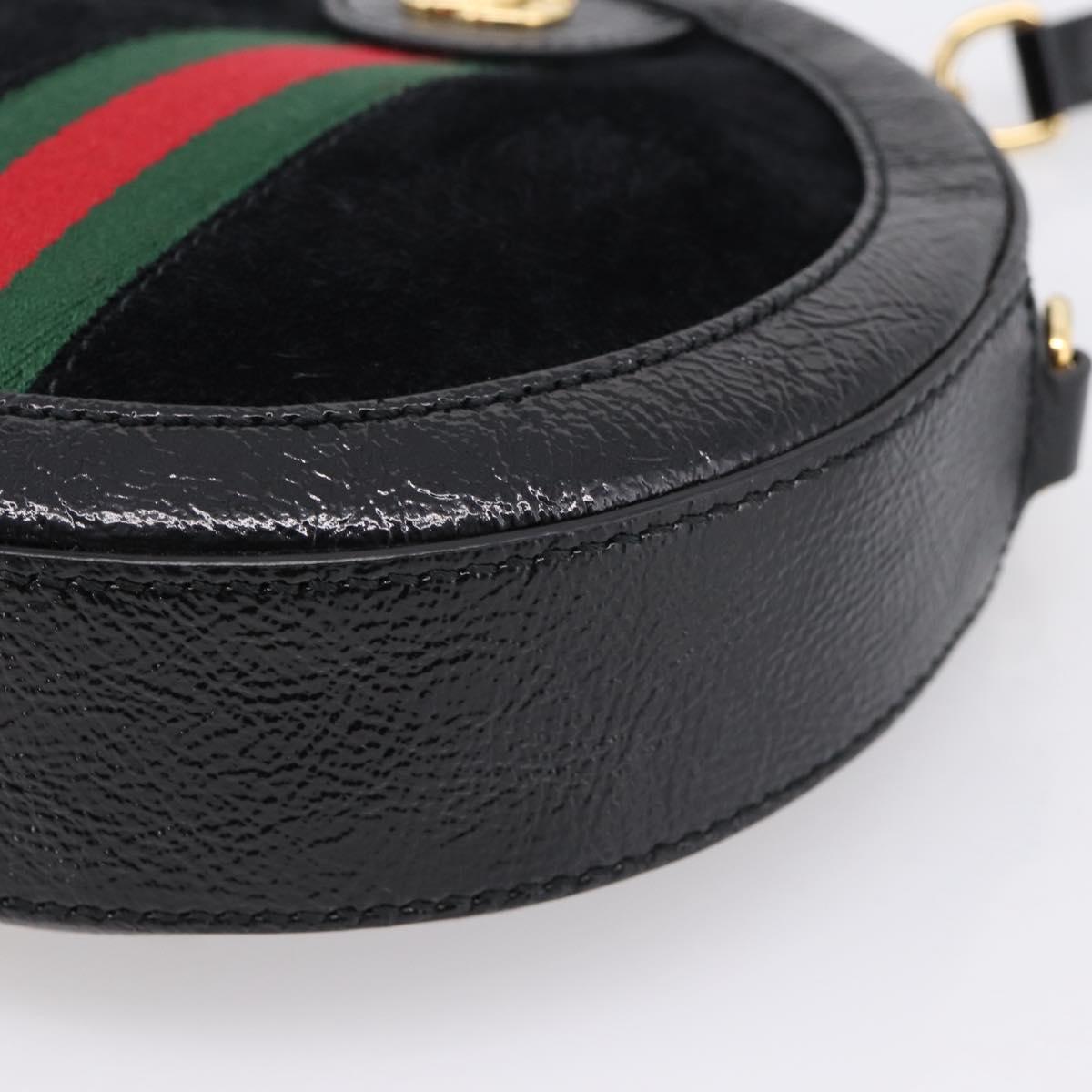 GUCCI Ophdia GG Web Sherry Line Chain Shoulder Bag Suede 550618 Auth ep16605V
