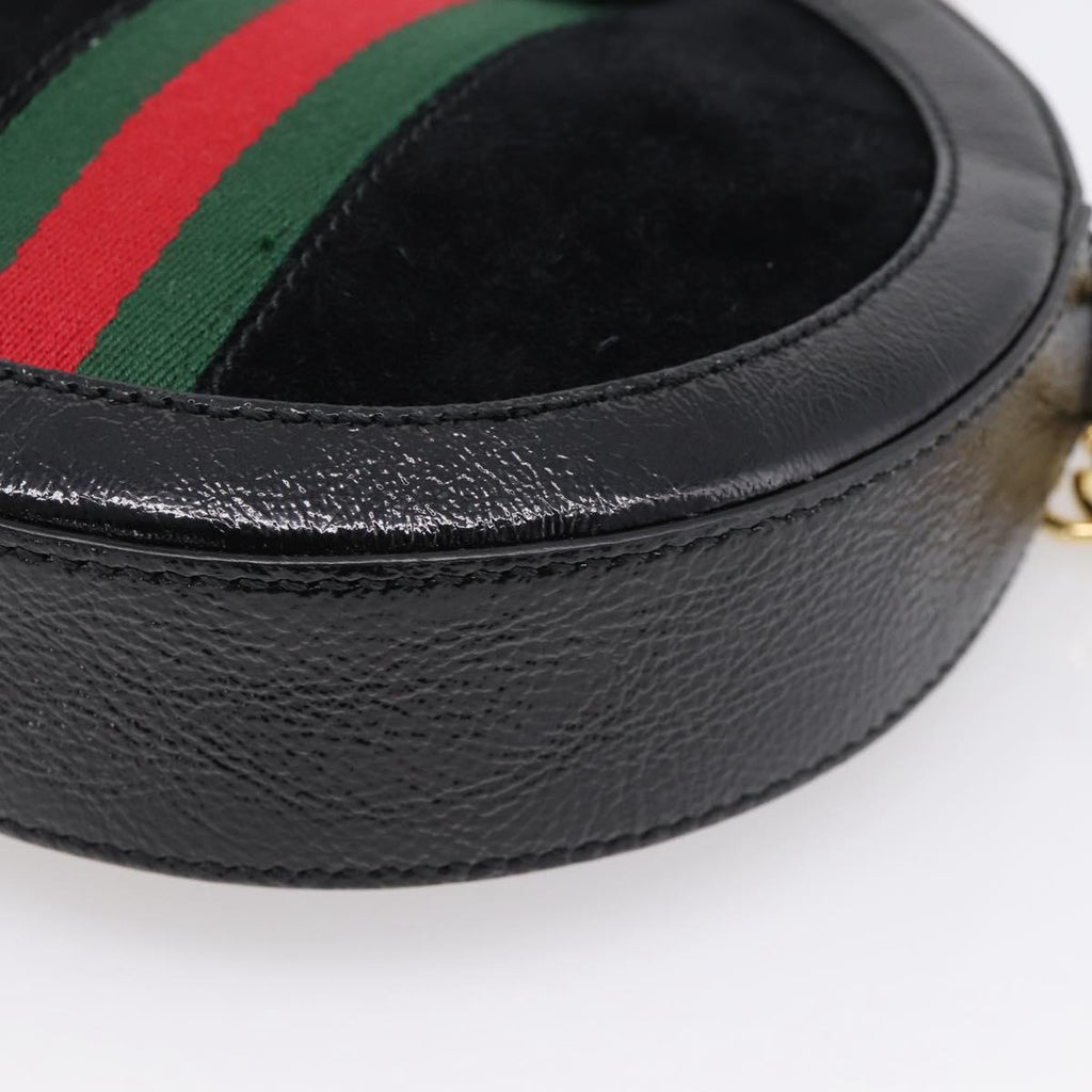 GUCCI Ophdia GG Web Sherry Line Chain Shoulder Bag Suede 550618 Auth ep16605V