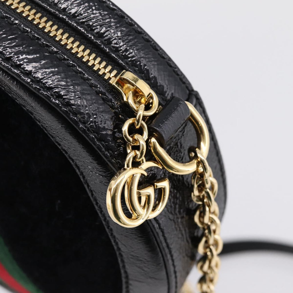 GUCCI Ophdia GG Web Sherry Line Chain Shoulder Bag Suede 550618 Auth ep16605V