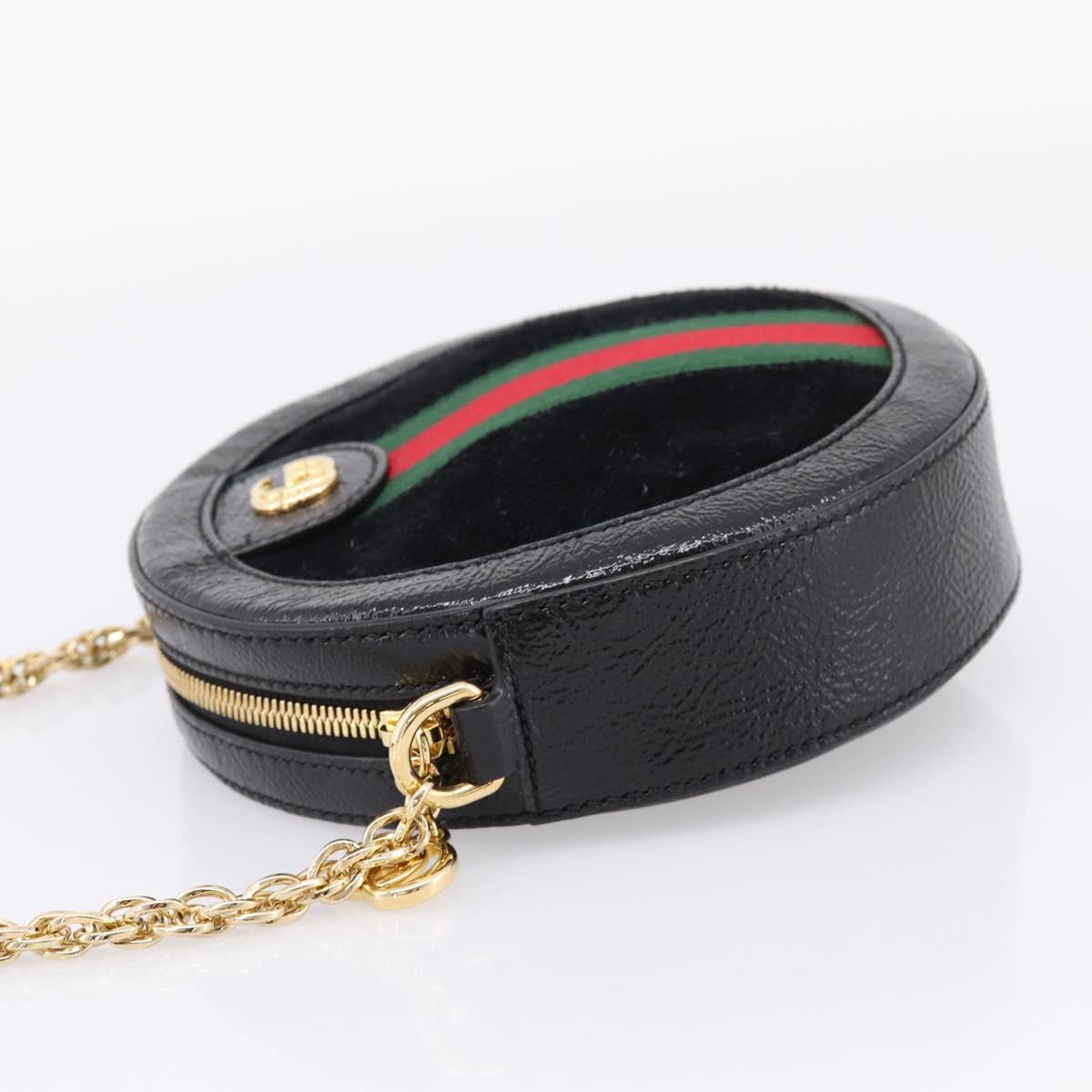 GUCCI Ophdia GG Web Sherry Line Chain Shoulder Bag Suede 550618 Auth ep16605V