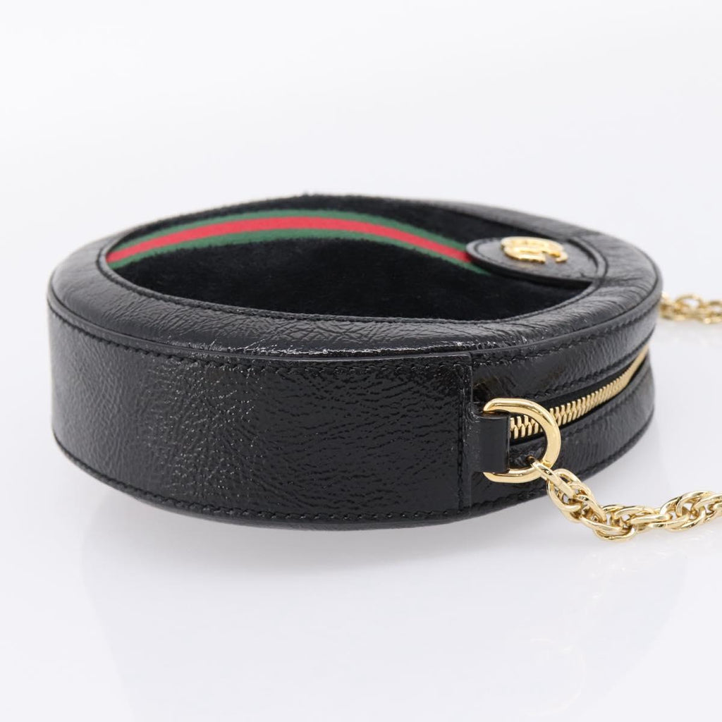 GUCCI Ophdia GG Web Sherry Line Chain Shoulder Bag Suede 550618 Auth ep16605V