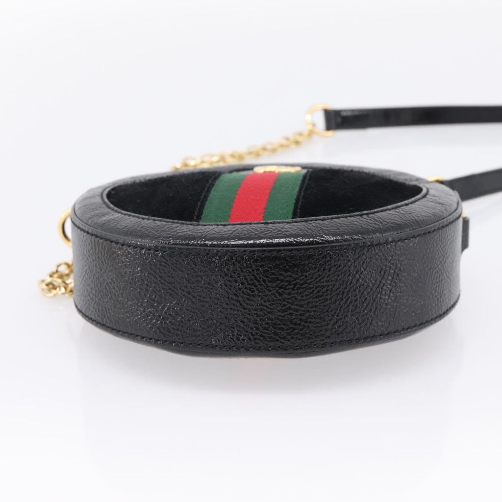 GUCCI Ophdia GG Web Sherry Line Chain Shoulder Bag Suede 550618 Auth ep16605V