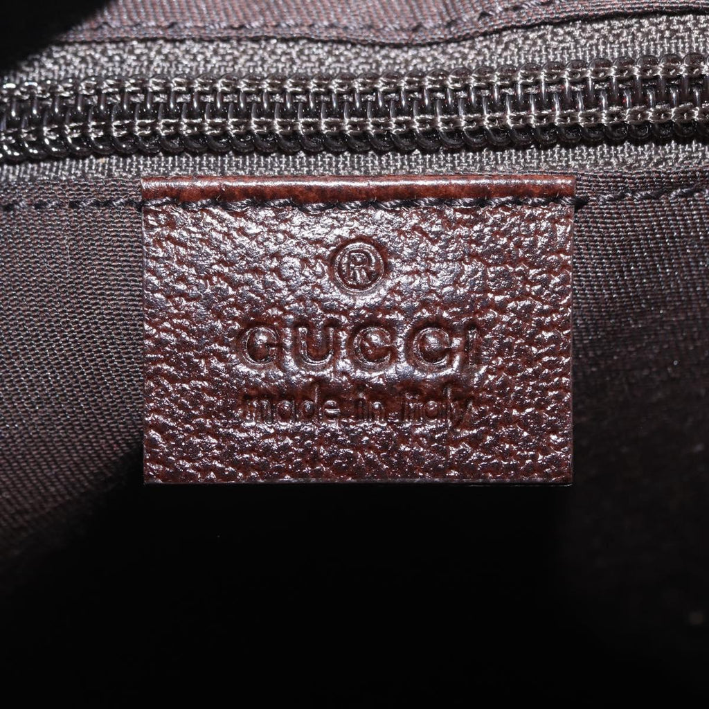 GUCCI GG Canvas Web Sherry Line Shoulder Bag Beige Silver 189751 Auth ep16629V