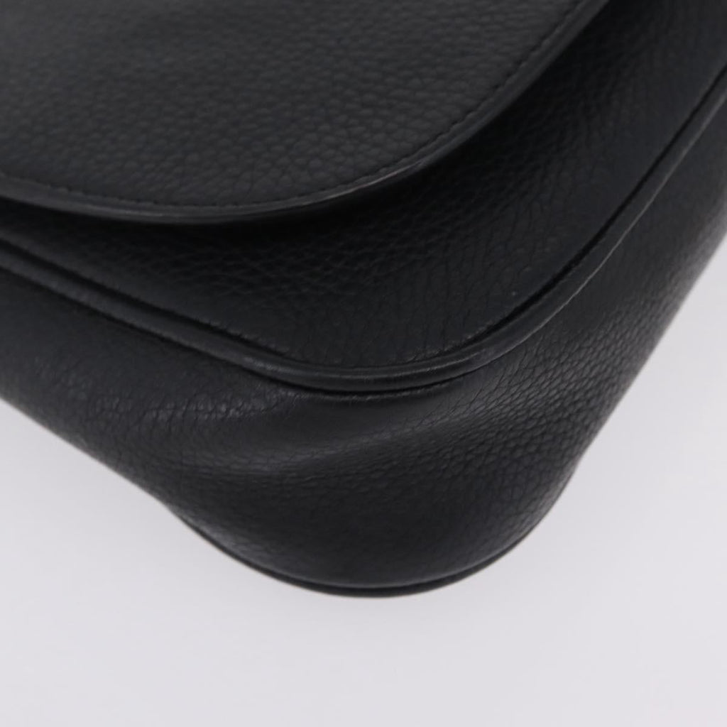 GUCCI Soho Chain Shoulder Bag Leather Outlet Black Gold 536224 Auth ep16638V