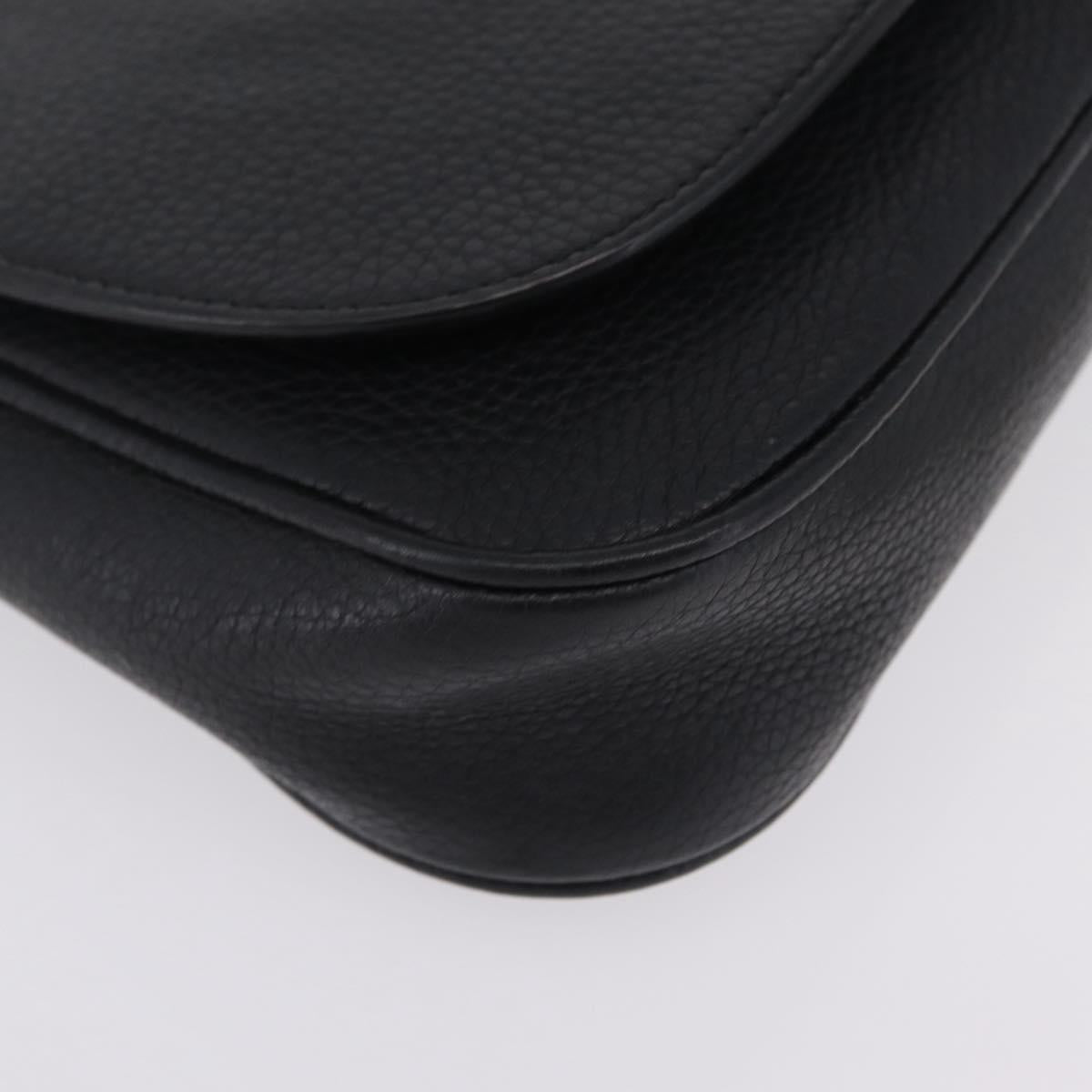 GUCCI Soho Chain Shoulder Bag Leather Outlet Black Gold 536224 Auth ep16638V