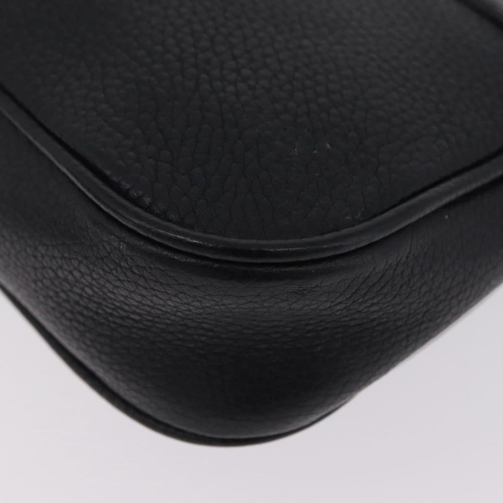 GUCCI Soho Chain Shoulder Bag Leather Outlet Black Gold 536224 Auth ep16638V