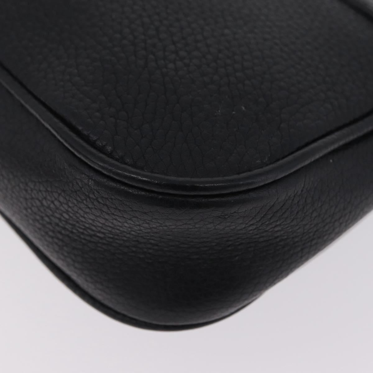 GUCCI Soho Chain Shoulder Bag Leather Outlet Black Gold 536224 Auth ep16638V