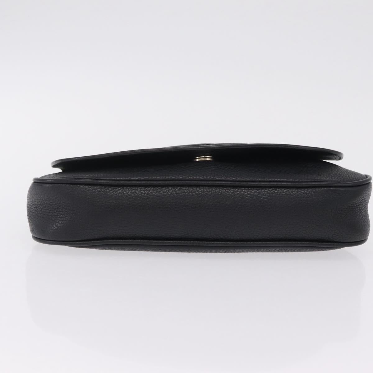 GUCCI Soho Chain Shoulder Bag Leather Outlet Black Gold 536224 Auth ep16638V