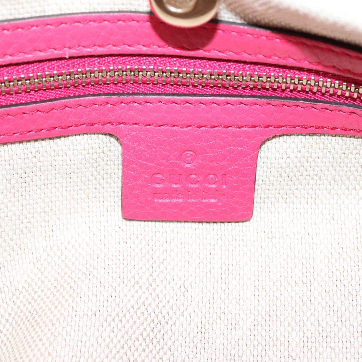 GUCCI Interlocking Soho Chain Tote Bag Leather Pink Gold 308982 Auth ep16700V