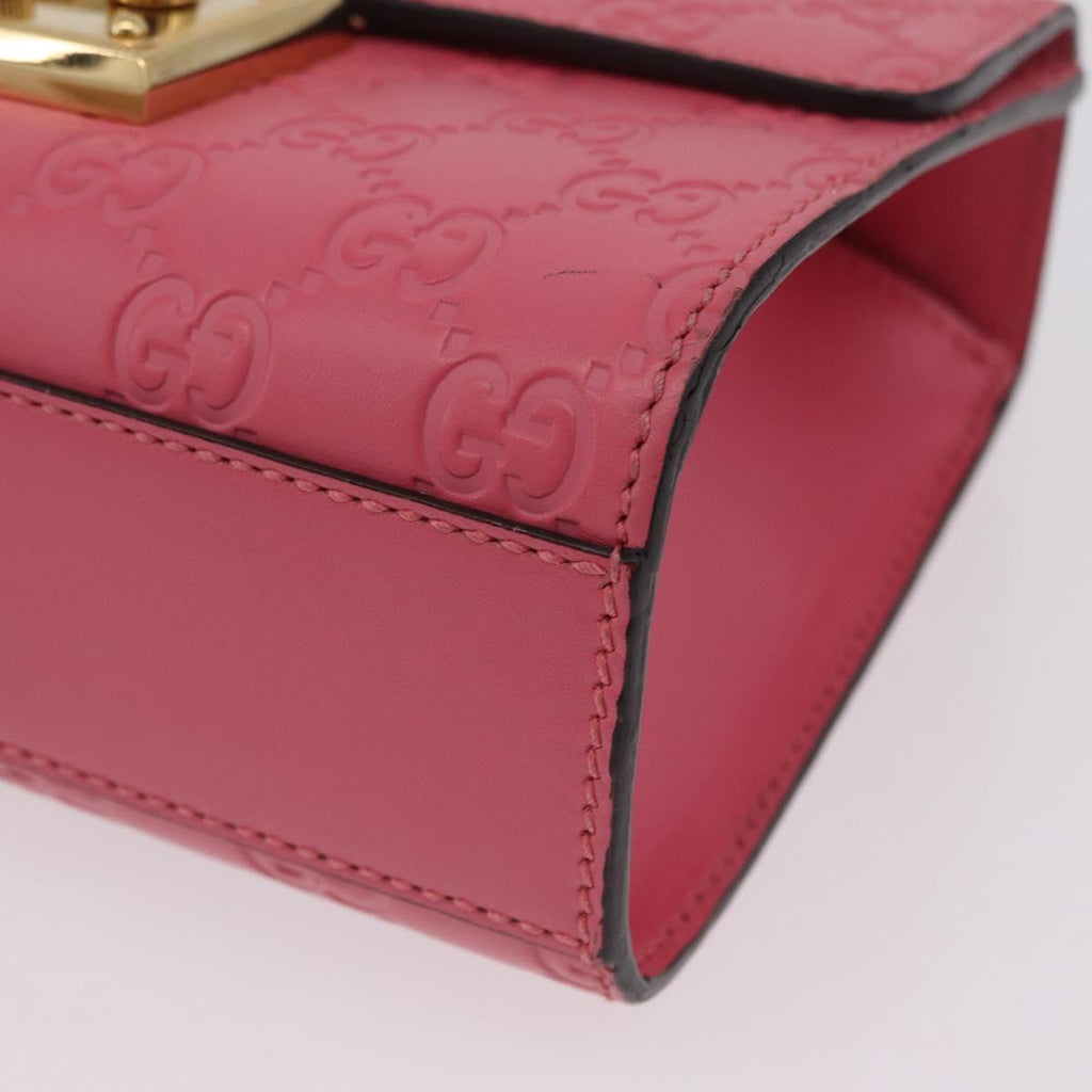 GUCCI GuccissimaGG Padlock Chain Shoulder Bag Leather 409487 Auth ep16719M