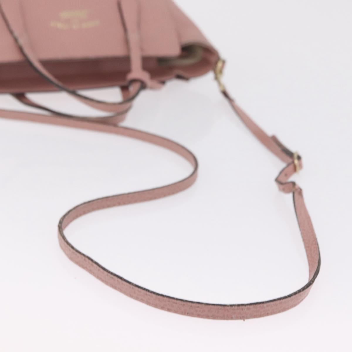GUCCI Hand Bag Leather 2way Pink Gold Tone 368827 Auth ep16755