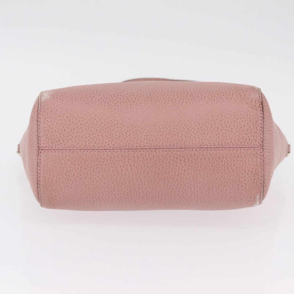 GUCCI Hand Bag Leather 2way Pink Gold Tone 368827 Auth ep16755