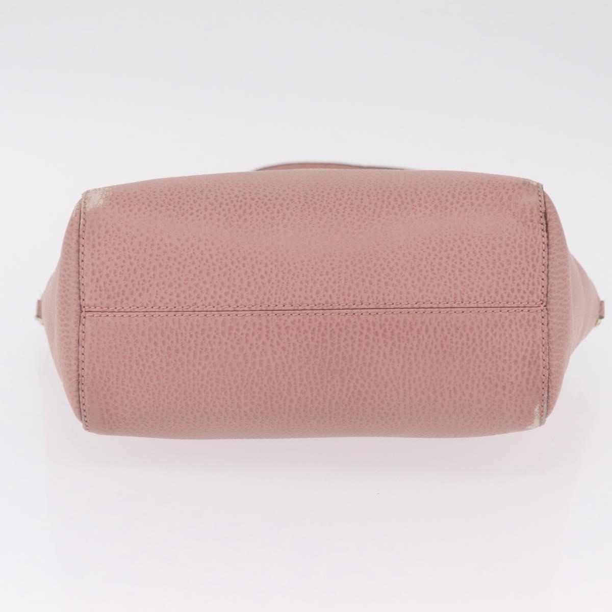 GUCCI Hand Bag Leather 2way Pink Gold Tone 368827 Auth ep16755