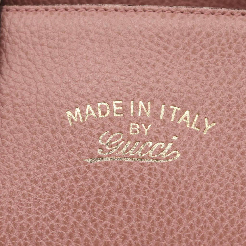 GUCCI Hand Bag Leather 2way Pink Gold Tone 368827 Auth ep16755