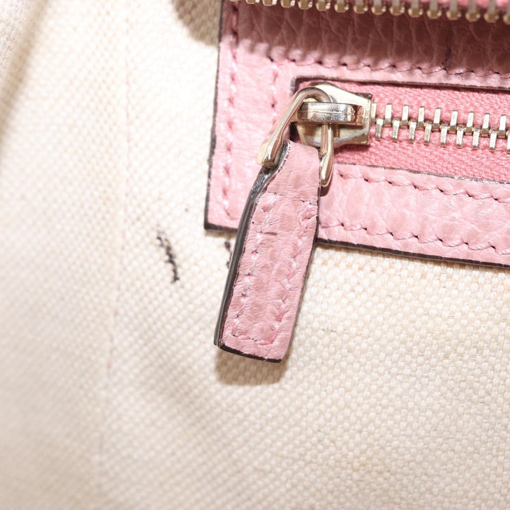 GUCCI Hand Bag Leather 2way Pink Gold Tone 368827 Auth ep16755