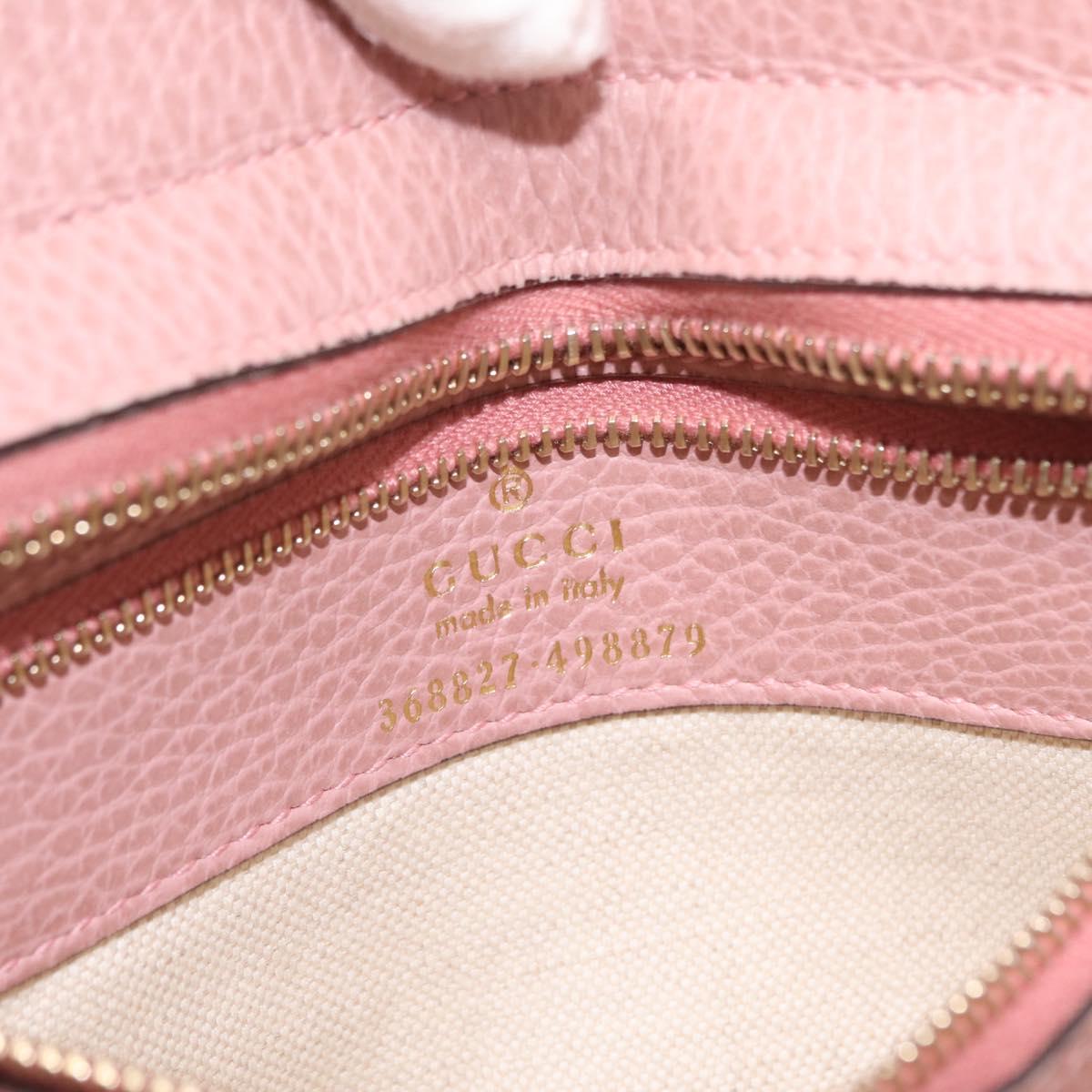 GUCCI Hand Bag Leather 2way Pink Gold Tone 368827 Auth ep16755