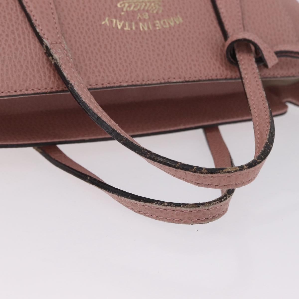 GUCCI Hand Bag Leather 2way Pink Gold Tone 368827 Auth ep16755
