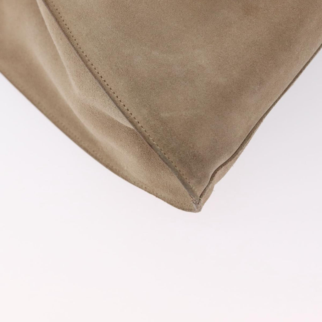 GUCCI Hand Bag Suede Beige 76554 Auth ep16831