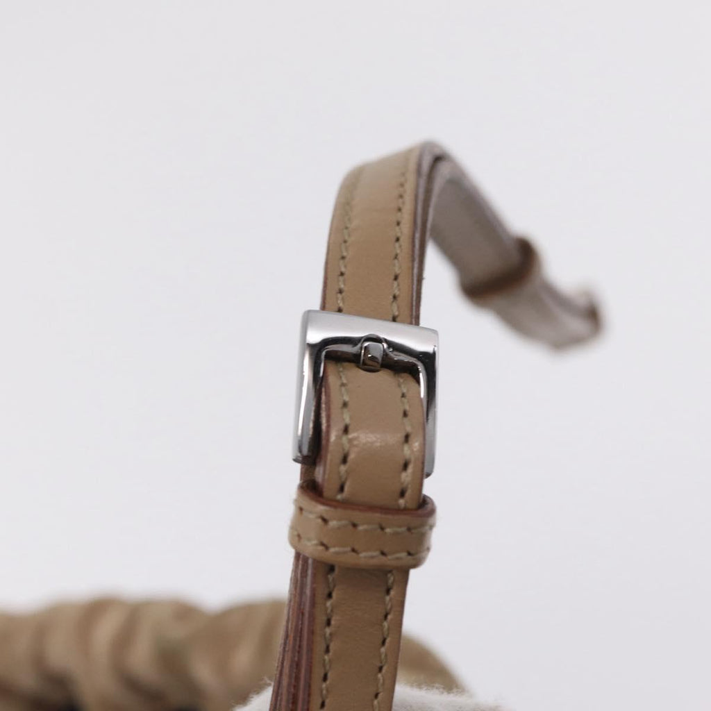 GUCCI Hand Bag Suede Beige 76554 Auth ep16831