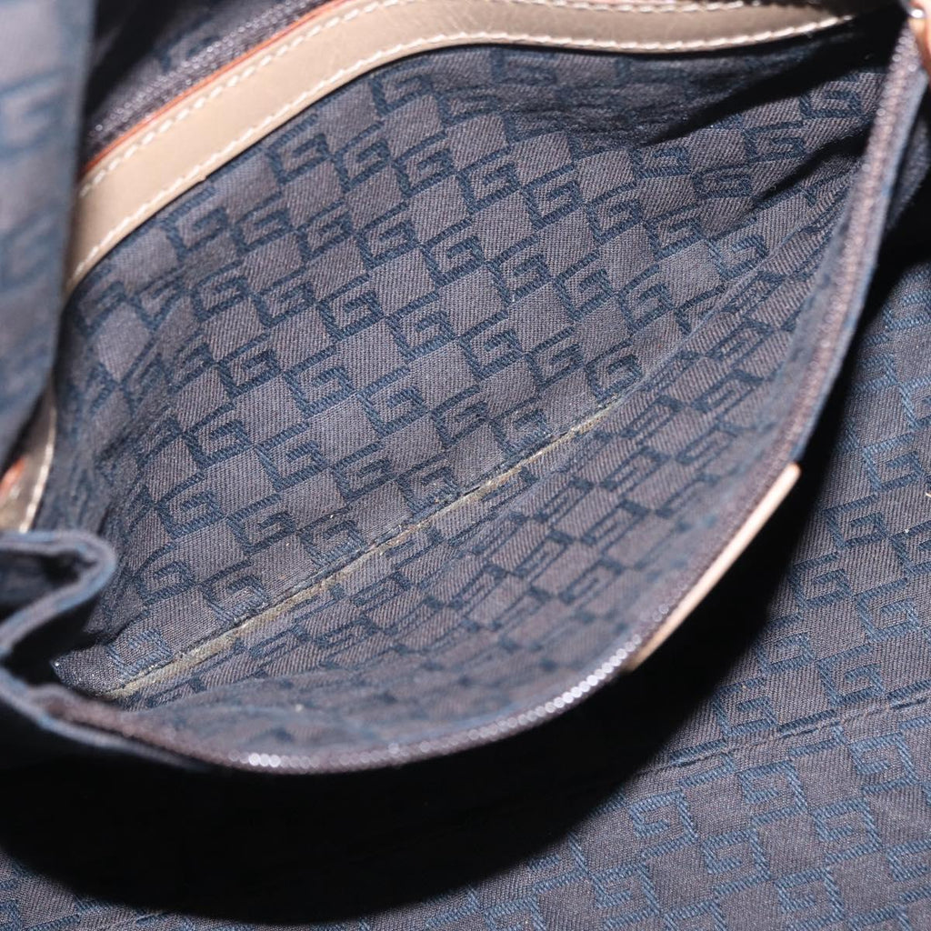 GUCCI Hand Bag Suede Beige 76554 Auth ep16831