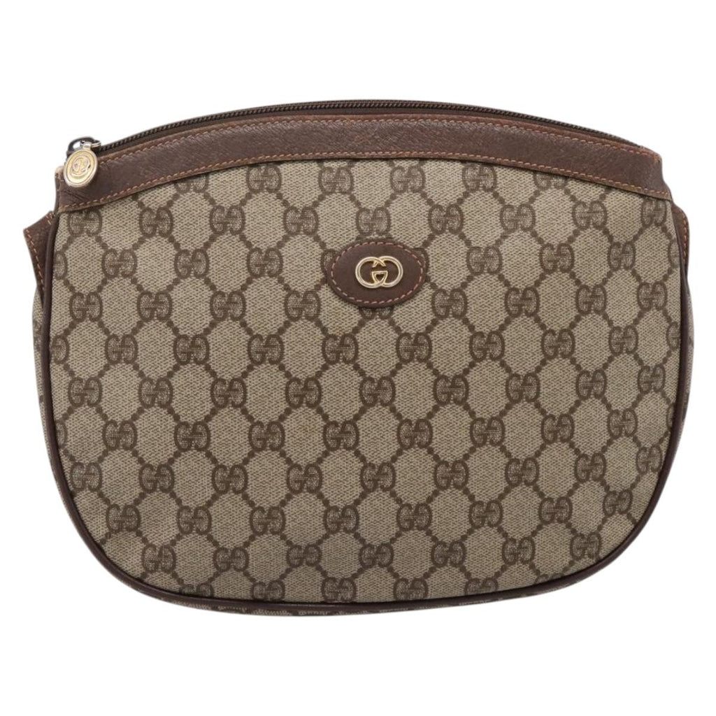 GUCCI GG Supreme Shoulder Bag PVC Beige Gold 007 39 6018 Auth ep16844