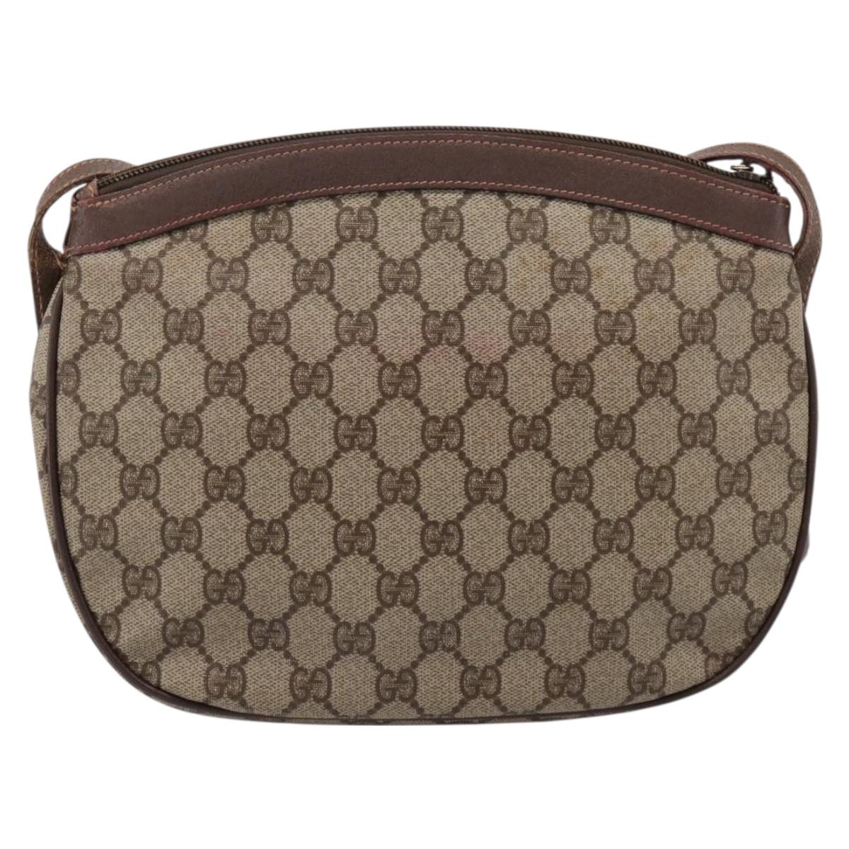GUCCI GG Supreme Shoulder Bag PVC Beige Gold 007 39 6018 Auth ep16844