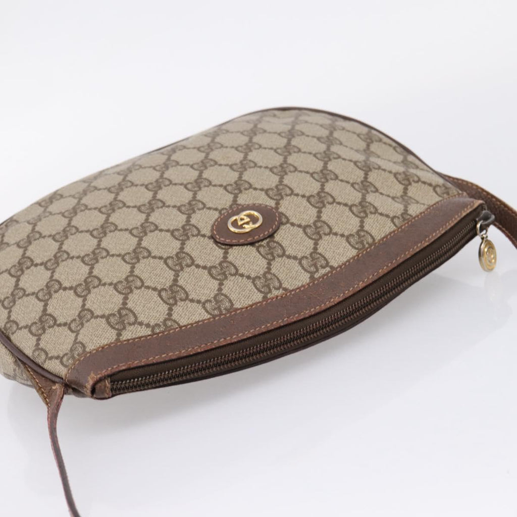 GUCCI GG Supreme Shoulder Bag PVC Beige Gold 007 39 6018 Auth ep16844