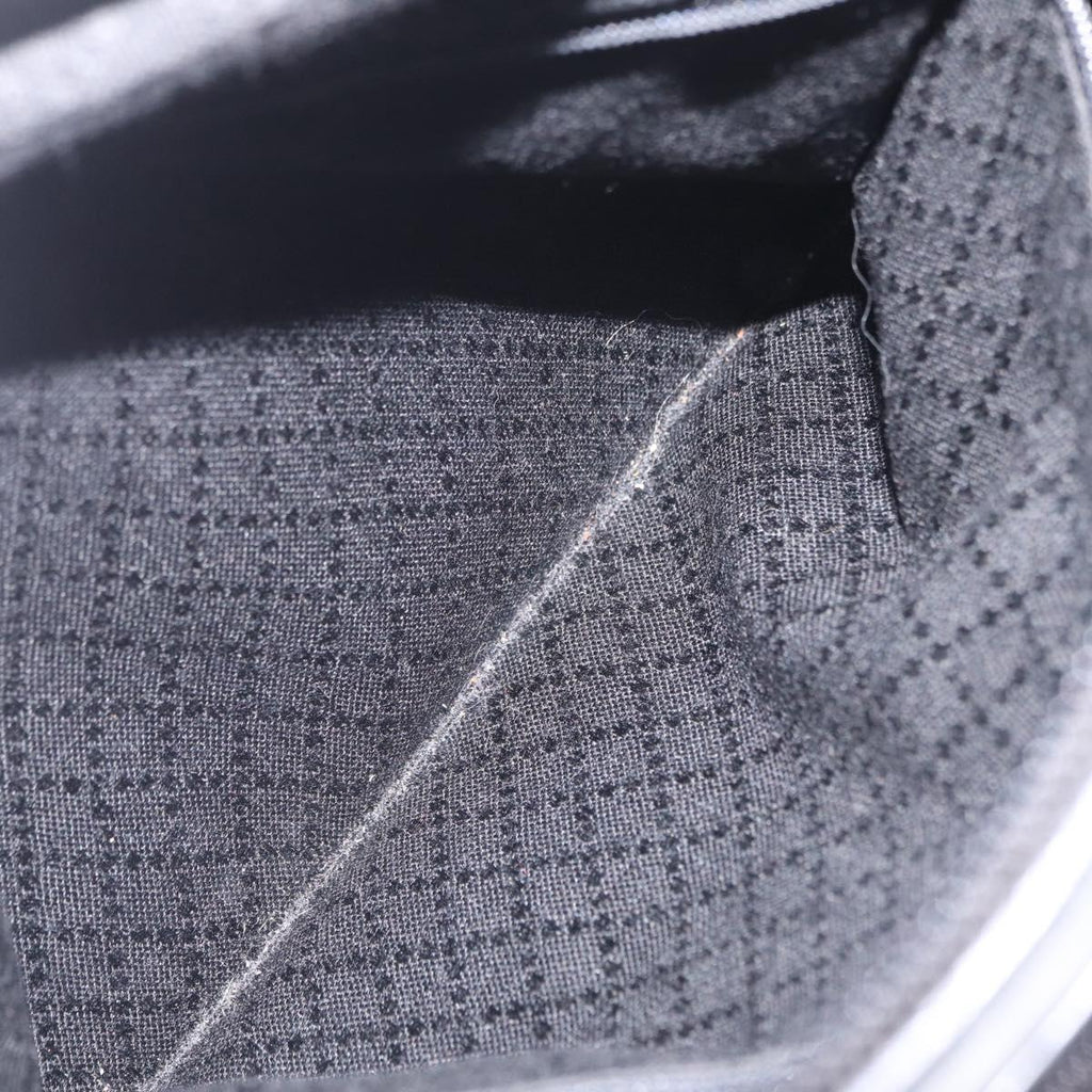 GUCCI Bamboo Hand Bag Nylon Black Silver 000 0538 Auth ep16850