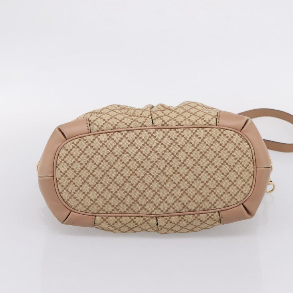 GUCCI GG Canvas Hand Bag 2way Beige Gold 247902 Auth ep16887