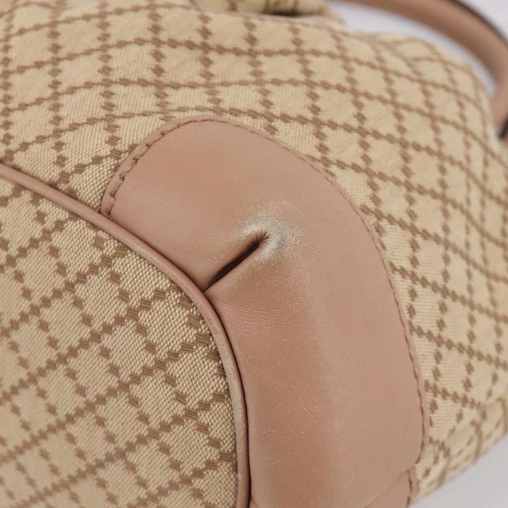 GUCCI GG Canvas Hand Bag 2way Beige Gold 247902 Auth ep16887