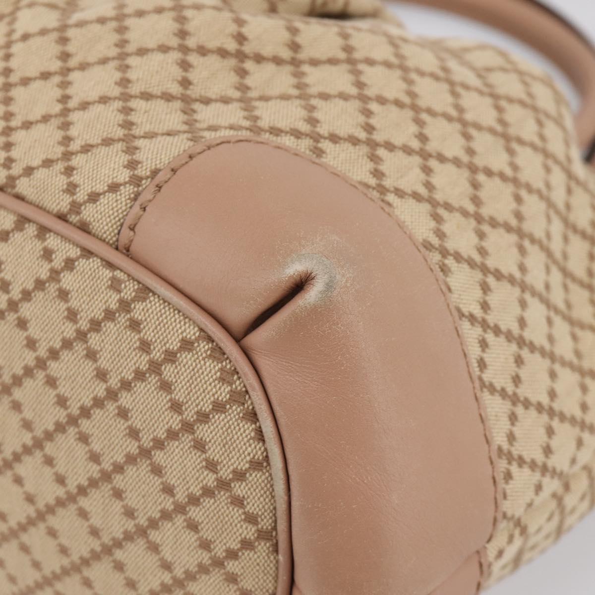 GUCCI GG Canvas Hand Bag 2way Beige Gold 247902 Auth ep16887